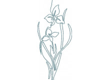 Stickdatei - Garden Flowers Lineart 3 Iris